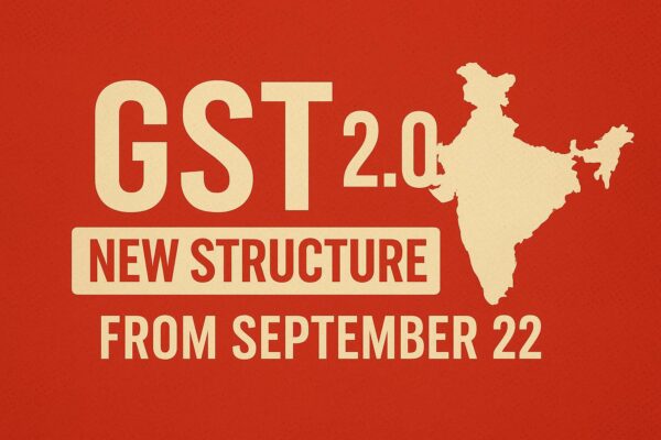 GST 2.0: अब केवल 5%, 18% और 40% स्लैब – 22 सितंबर से लागू होगा नया ढांचा GST 2.0: अब केवल 5%, 18% और 40% स्लैब – 22 सितंबर से लागू होगा नया ढांचा