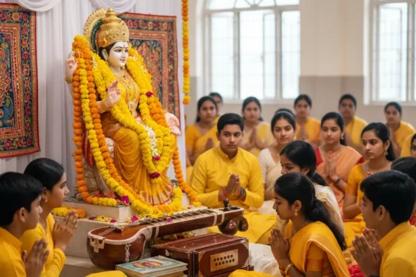 सरस्वती पूजा, बसंत पंचमी 2026, मां सरस्वती, धार्मिक समाचार, त्योहार, शिक्षा, पूजा विधि - saraswati-puja-2026-basant-panchami-celebration-india