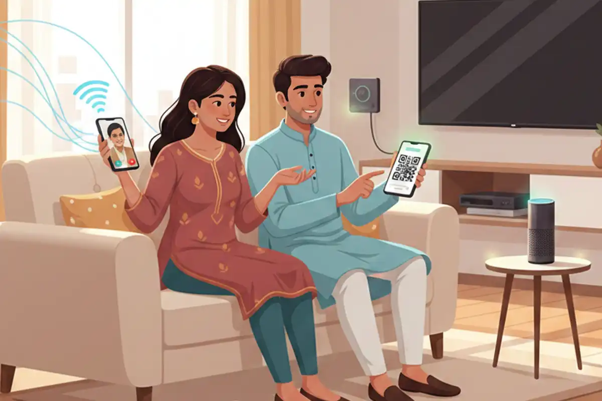 technology-and-daily-life-in-india (तकनीक, डिजिटल इंडिया, मोबाइल टेक्नोलॉजी, इंटरनेट, UPI, AI, स्मार्ट डिवाइस)